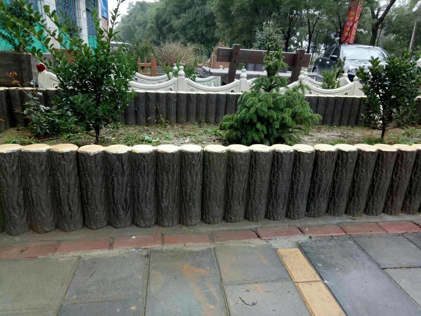 北京水泥树桩石批发 水泥仿树桩 款式多种
