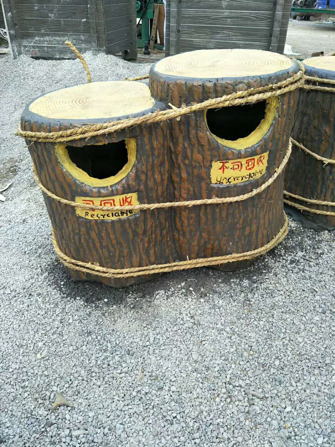 扬州水泥仿木垃圾桶价格表 规格齐全