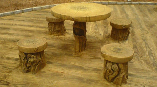 威海水泥仿木座椅,水泥仿木平凳
