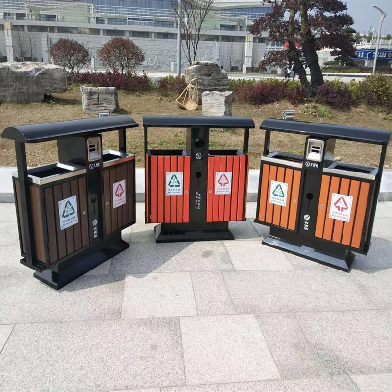 武汉不锈钢垃圾桶规格 学校校园分类垃圾箱