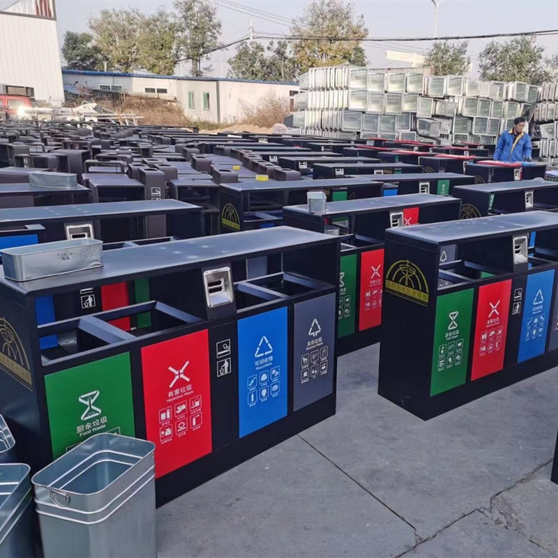 厂家定做 苏州不锈钢垃圾桶定制 小区社区大号垃圾桶
