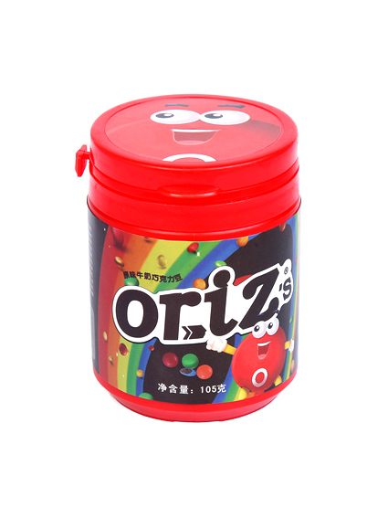 欧乐兹oriz's原味牛奶巧克力豆105克瓶装