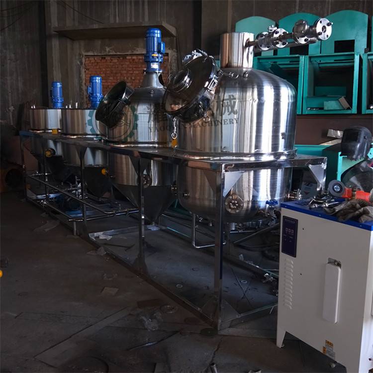 茶籽油精炼设备 全自动花生油精炼生产线 一级油精炼机厂家