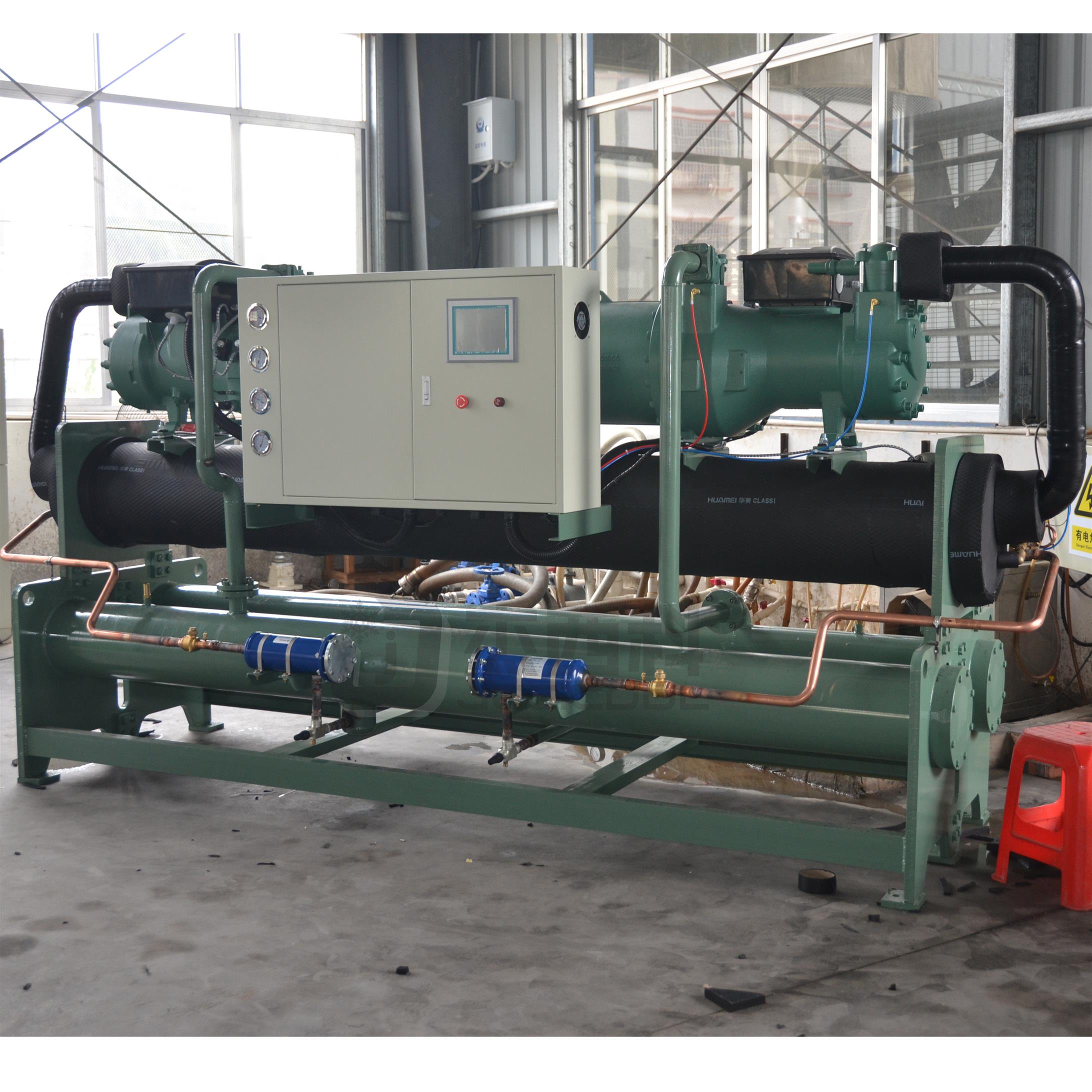 橡胶生产厂家用 100HP水冷螺杆式冷冻机 工业水循环冷水机
