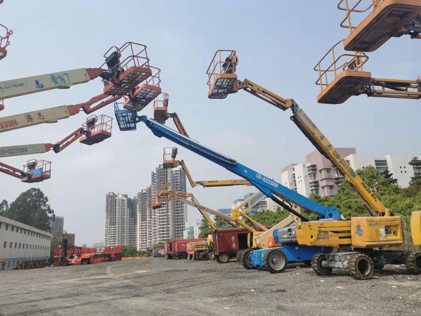 32米自行直臂式高空作业车高空工作港口船舶使用