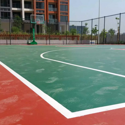 深圳硅PU篮球场、深圳篮球场施工及施工方法