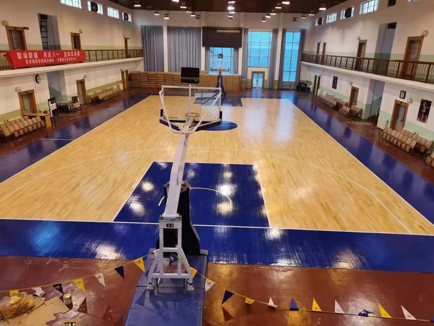 篮球体育馆运动木地板施工