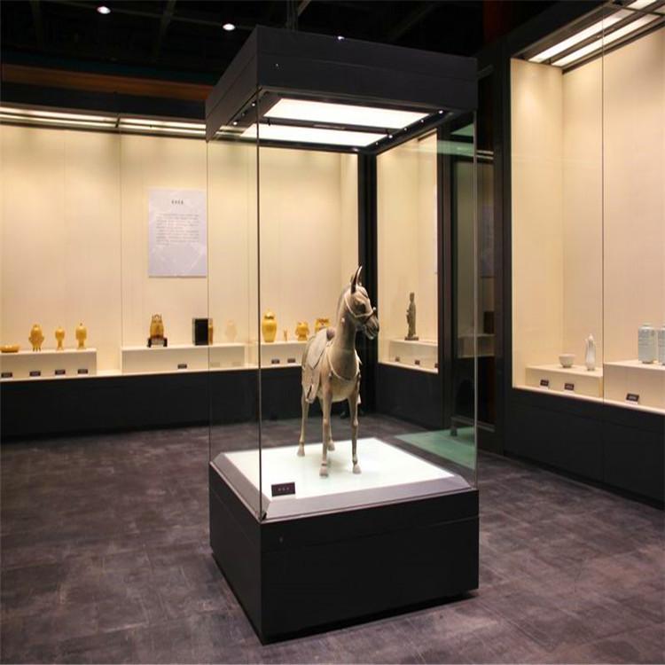 天津博物馆大型文物全景独立展示柜恒温恒湿展柜电动升降展柜定制厂家