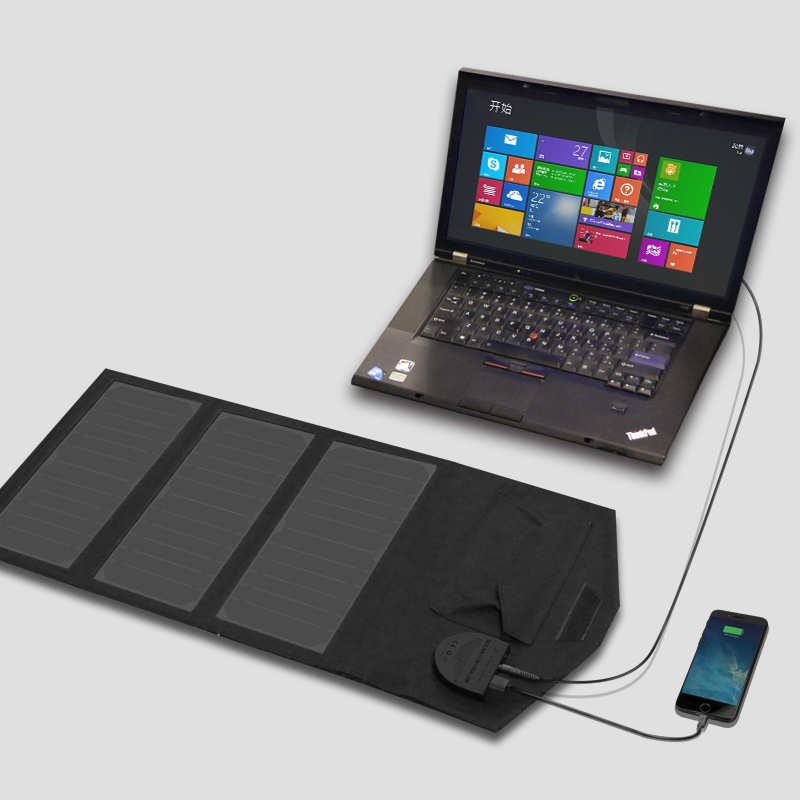 ALLPOWERS户外折叠太阳能充电板 21W笔记本电脑手机太阳能充电器