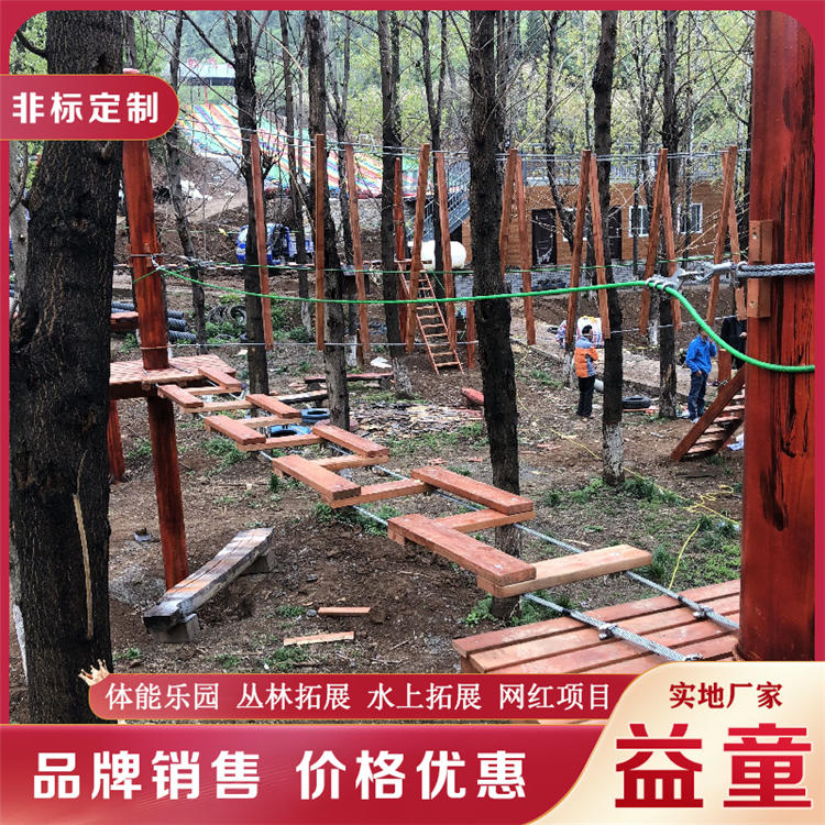 丛林环境游乐设施 空地绳网攀爬设备 休闲景区户外拓展运动