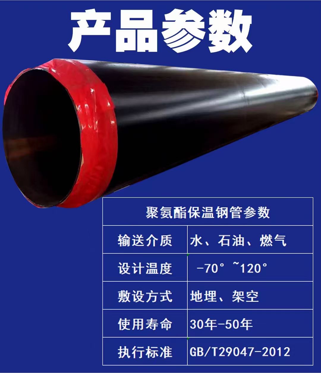 沧州浩赢管件制造有限公司生产预制直埋保温钢管