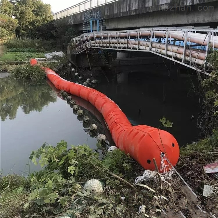 河道浮渣阻挡设施 水面自浮式拦污网塑料浮筒