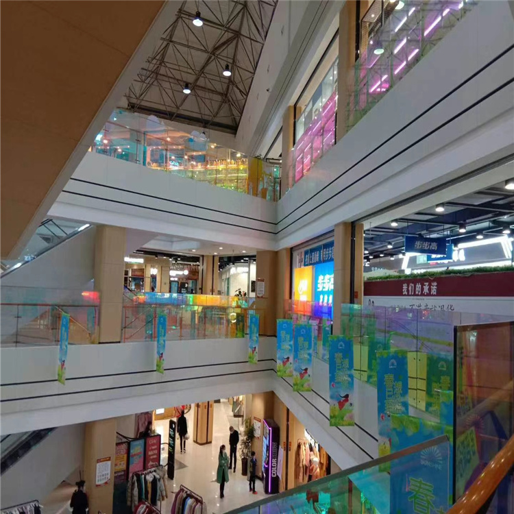上海儿童游乐园购物中心玻璃贴膜|幻彩膜|彩虹膜|
