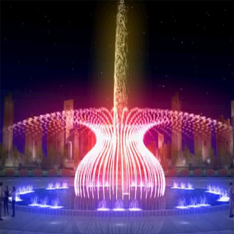 设计安装 旱地喷泉 音乐灯光喷泉