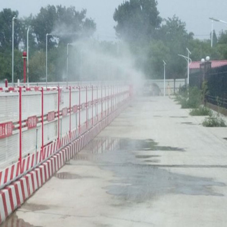 自贡工地围挡喷淋设备生产厂家 工地围墙防尘喷雾