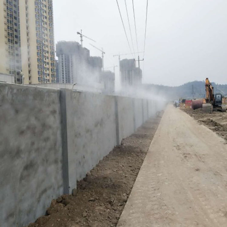 泸州建筑围挡喷淋系统厂家批发 工地围墙防尘喷雾