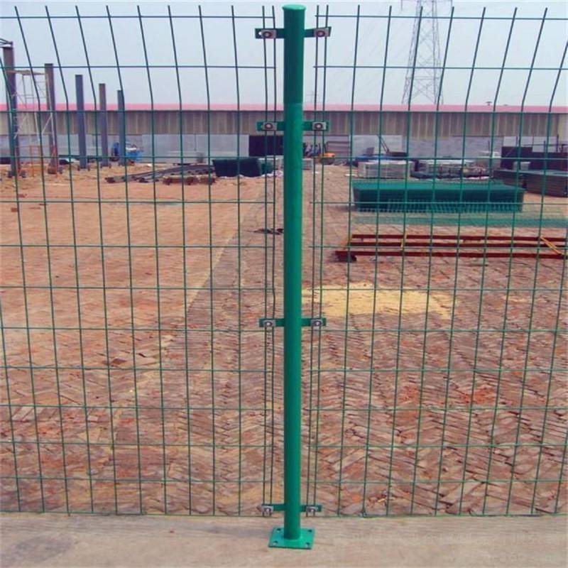 双边带弯头护栏 绿色简易铁丝网栏 定制车间护网