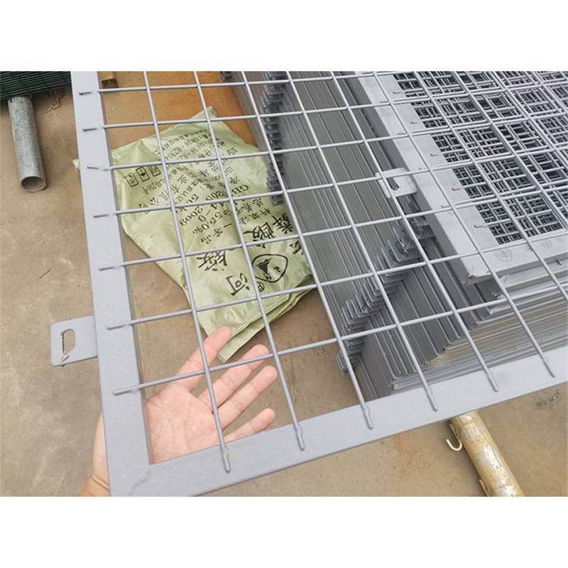 灰色框架防护栏 金属隔离网 住宅小区铁丝防护网