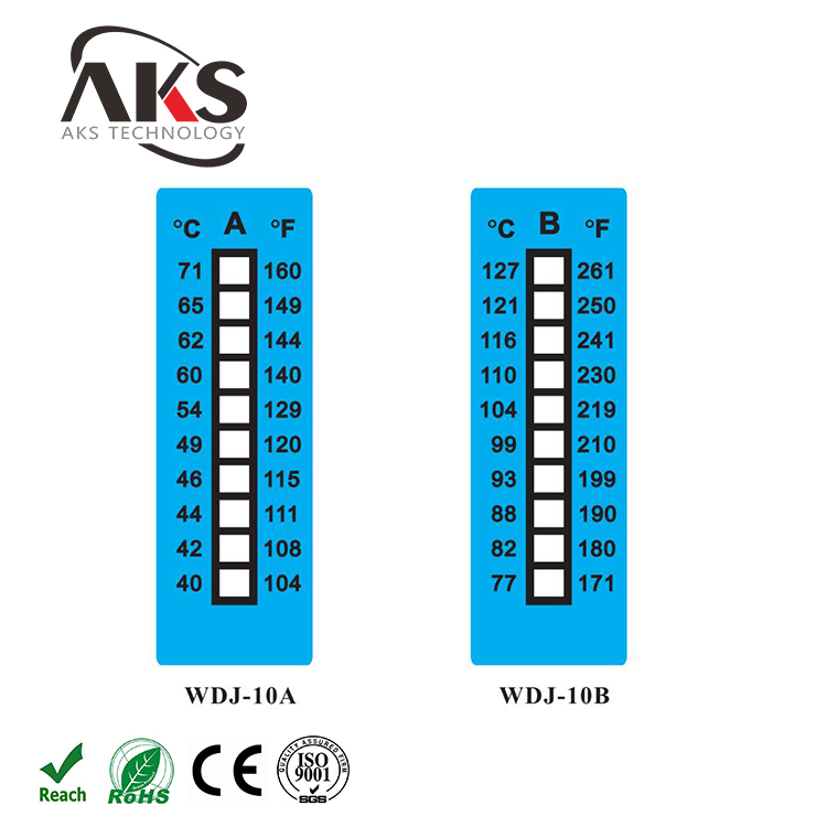温度贴纸温度计型测温纸WDJ系列车轮邮箱感温贴防水数字显示标签