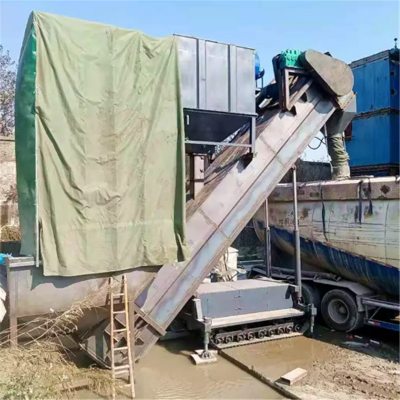 搅拌站卸集装箱水泥输送机 可以移动行走的集装箱卸灰机