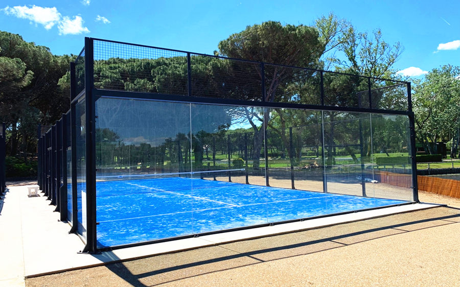 全透明玻璃板式网球场馆护栏围网围栏设备生产工厂