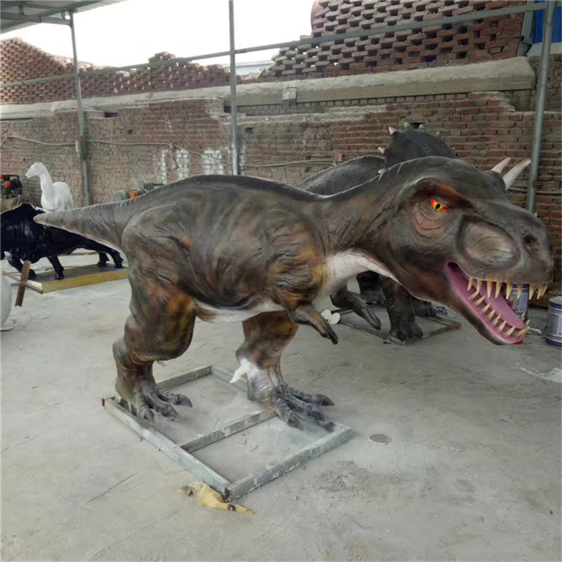 玻璃钢恐龙雕塑，大型仿真恐龙雕塑加工厂家