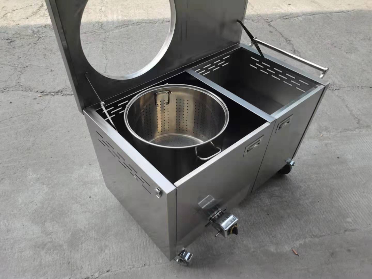 佛山格兰德1米2厨房设备燃气单桶双层小龙虾炉可煮粉面海鲜