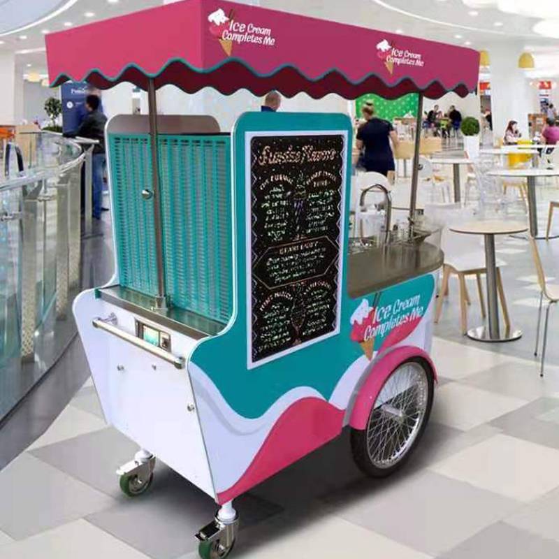 手推冰淇淋花车咖啡饮品展示车广告宣传车商场景区美陈车