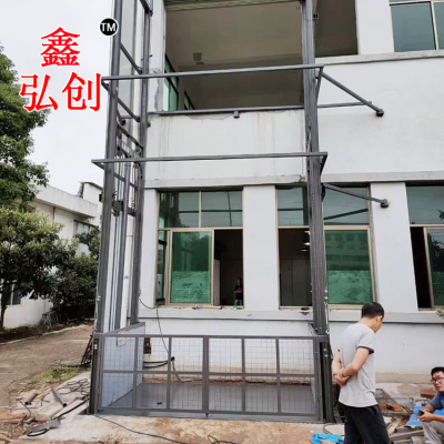 沧州定制3吨导轨升降货梯 大吨位升降平台 电动液压升降机