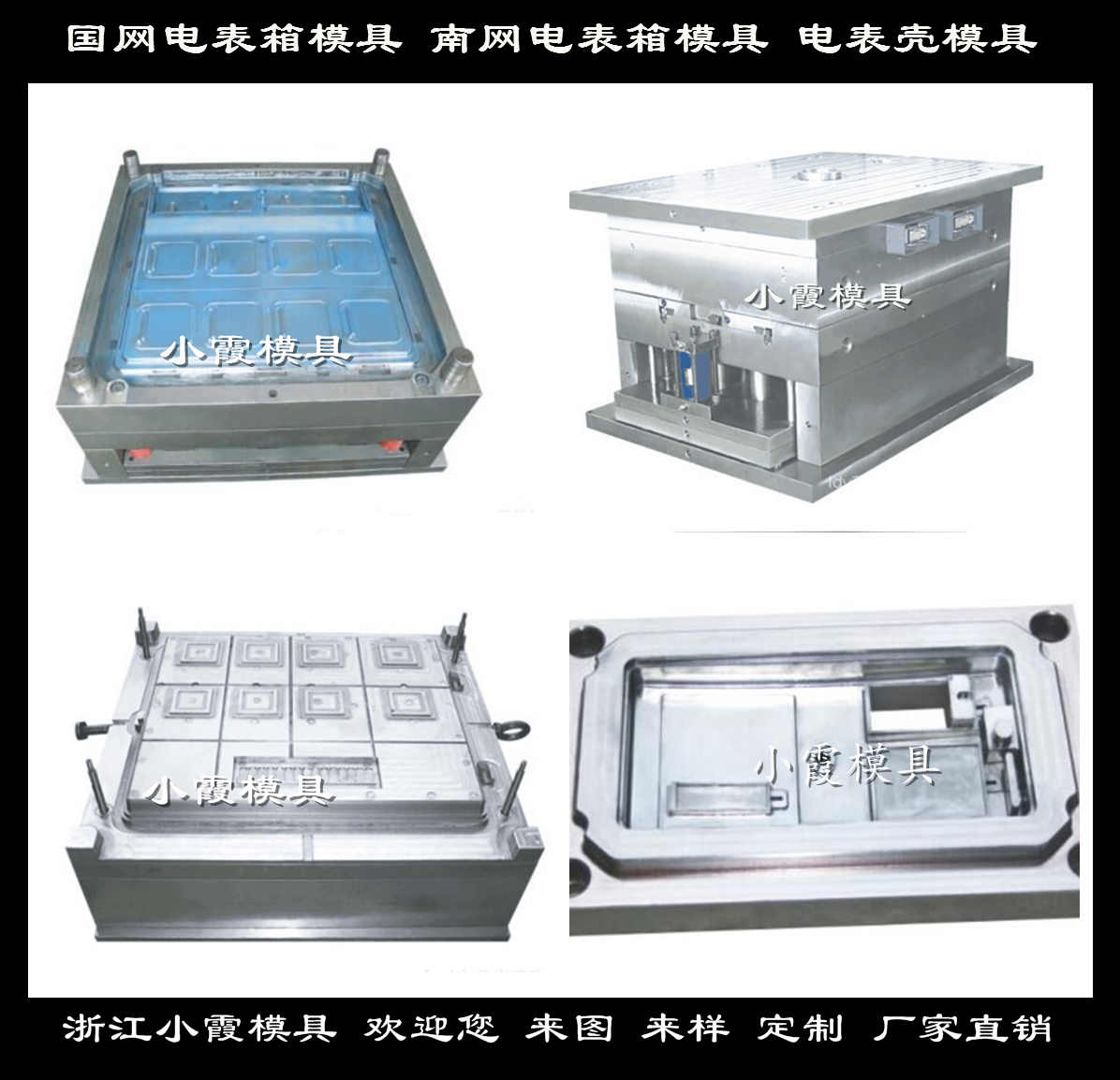台州塑胶模具公司 透明单相十二位电表箱塑胶模具