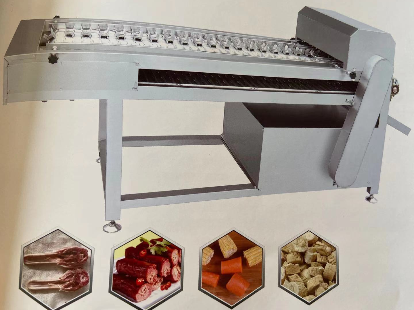 中小型连续式速冻玉米切段机全自动水果玉米切段机