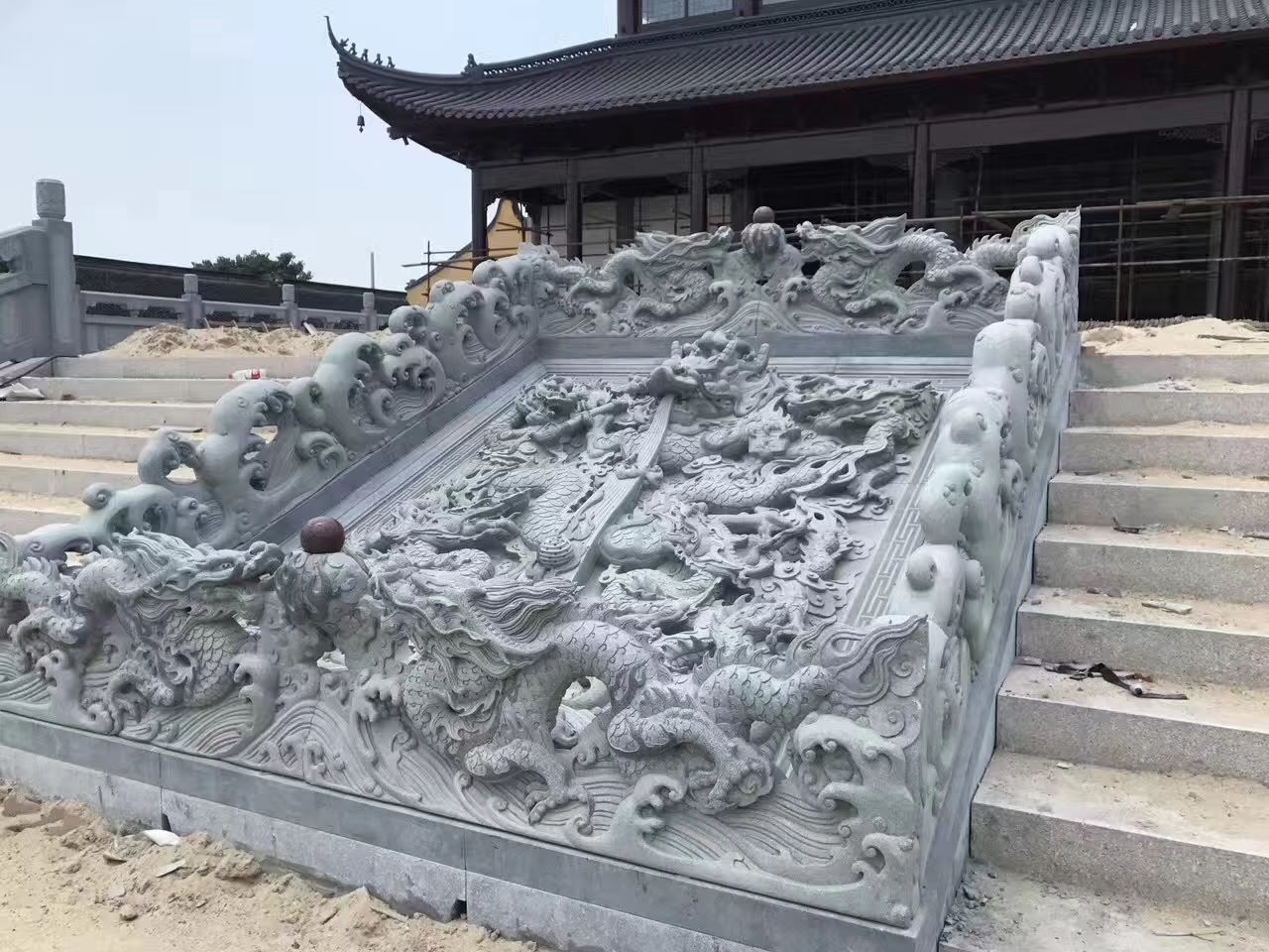 石雕壁画 连云港山水浮雕