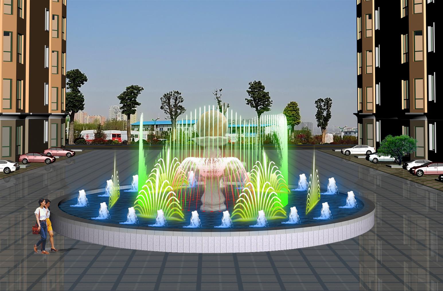 乌鲁木齐水幕电影喷泉设计