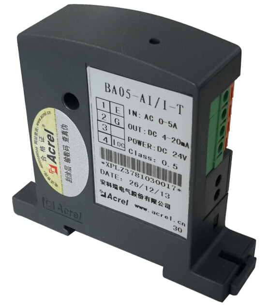 安科瑞电流变送器BA05-AI/I输出4-20mA或0-5V直流信号