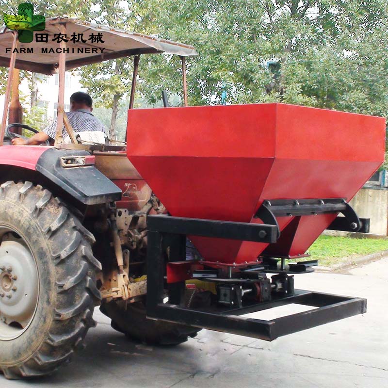 大型农用拖拉机后置施肥器不锈钢桶后悬挂撒肥机撒播器