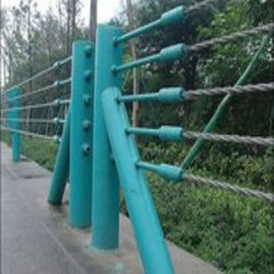 专业生产缆索护栏 五索防撞栏 绿色防撞栏
