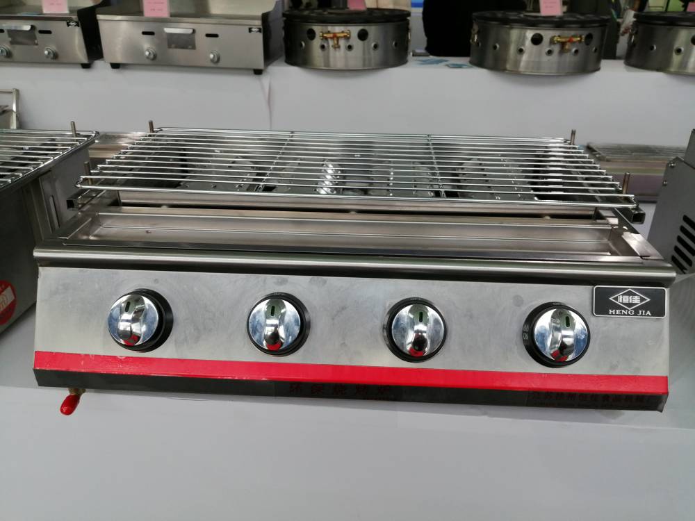 供应鑫恒佳台式款SK-8大八头不锈钢烧烤炉 烤面筋炉