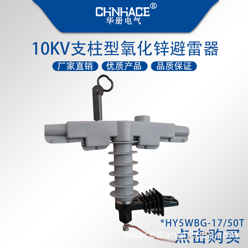 CHNHACE户外高压氧化锌避雷器HY5WGB-17/50T支撑支柱式避雷器供应品质保证