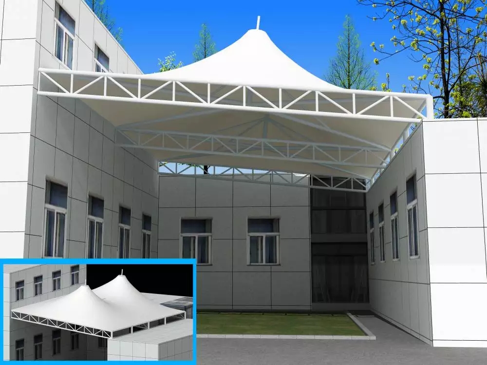 荊州膜結構車棚 膜結構停車棚 承接國內外大型膜鋼結構業務