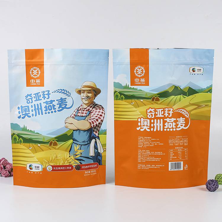 燕麦包装袋定制麦片密封防潮袋彩印燕麦铝箔袋食品包装袋厂家