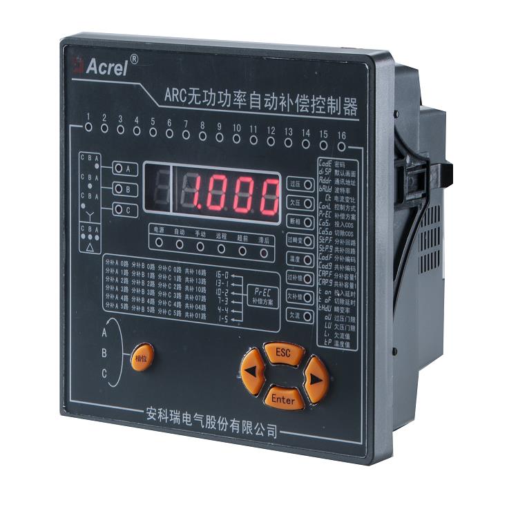 安科瑞ARC-16F/J三相数码管显示功率因数补偿控制器 可测温度
