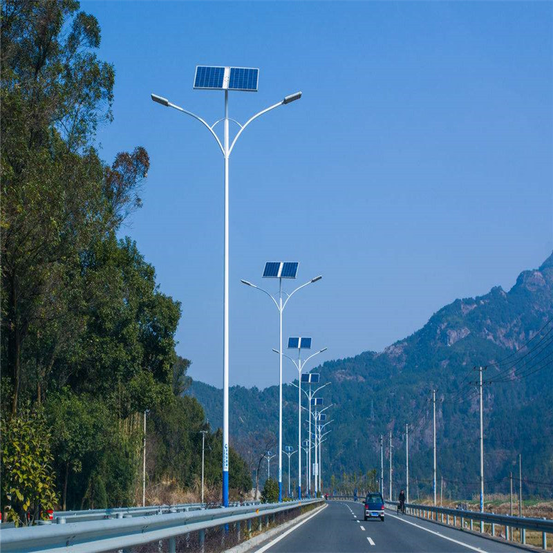 太阳能路灯 海螺臂灯杆 LED金豆灯头 农村道路路灯
