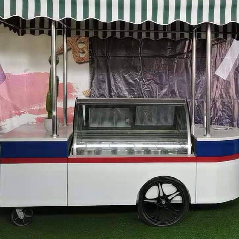 冰淇淋车商用移动式雪糕冰激凌车展示柜冷冻风冷直冷展示柜
