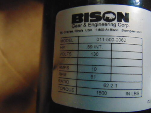BISON GEAR	011-348-5030 齿轮减速机