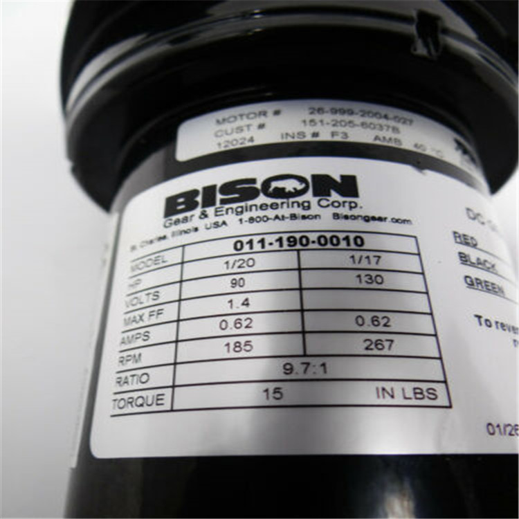 BISON GEAR	016-102-0186 齿轮变速箱 进口优惠