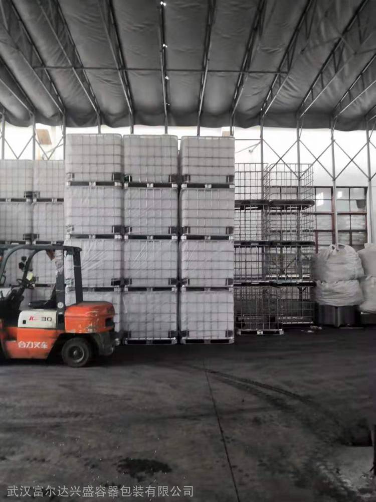 湖北荆州批发出售1000L吨桶 吨罐IBC吨桶白色食品级球阀1000公斤方形包装桶集装桶