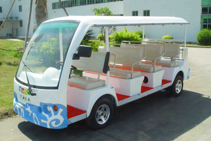 深圳出售11座电动观光车 景区游览车
