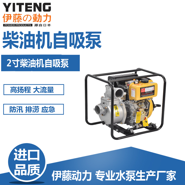 便携式2寸电启动柴油水泵伊藤动力YT20DP