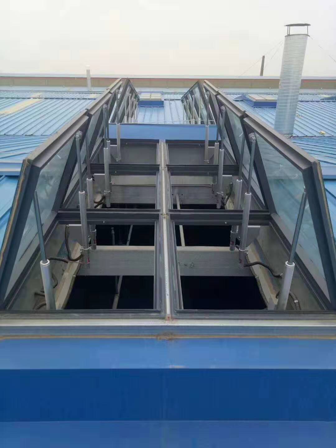 河北邯郸市 电动排烟窗 开窗机控制系统 消防电动排烟扇 使用便捷