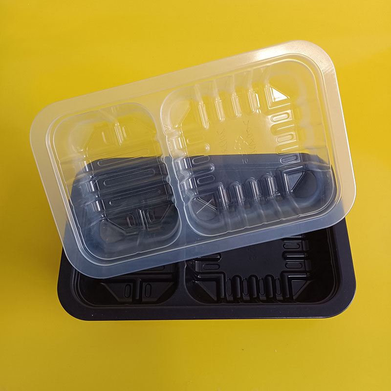 185*135*30食品级生鱼片封口塑料盒 低温保鲜封口盒